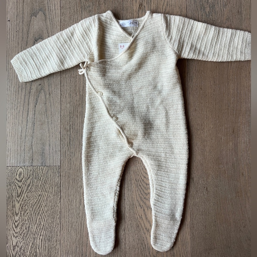 NWT Zara cream onesie